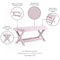 Manhattan Comfort Abigail Double Ottoman Bench in Pink OT005-PK - alternate 8